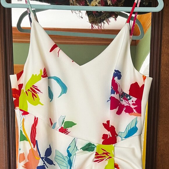 NWT BLACK HALO SEDORA WATERCOLOR FLORAL COCKTAIL DRESS-SIZE 10 - Picture 2 of 8